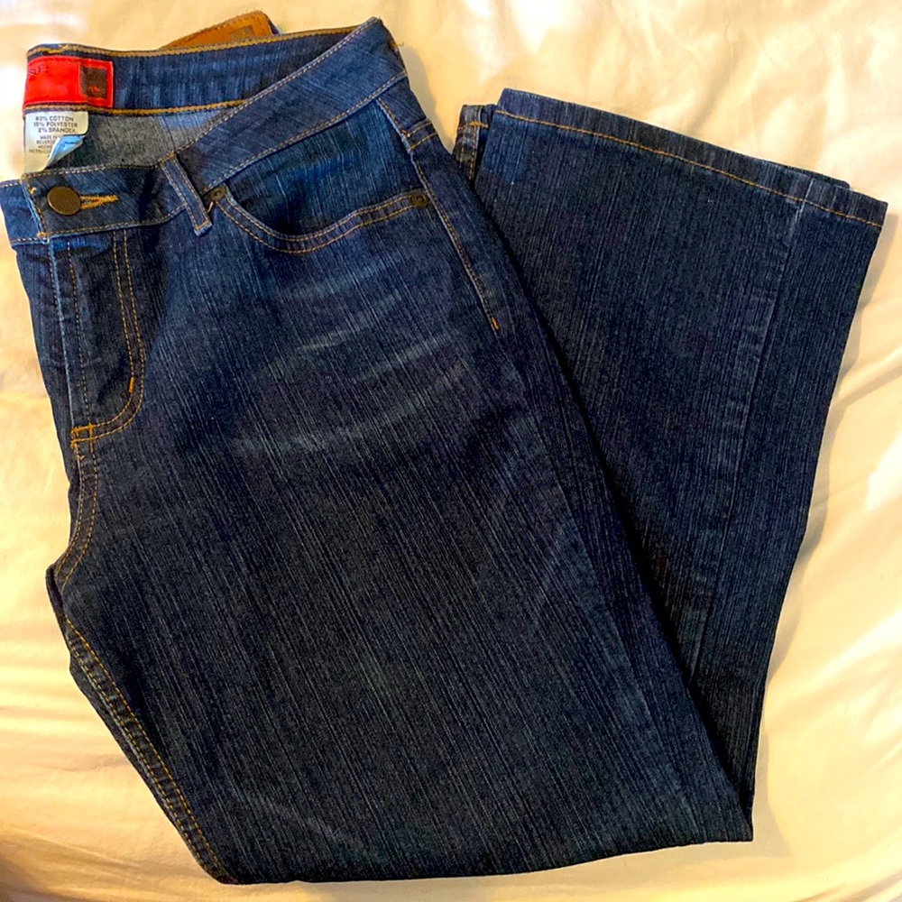 Vintage Mossimo Cropped Jeans Size 9 Dark Denim